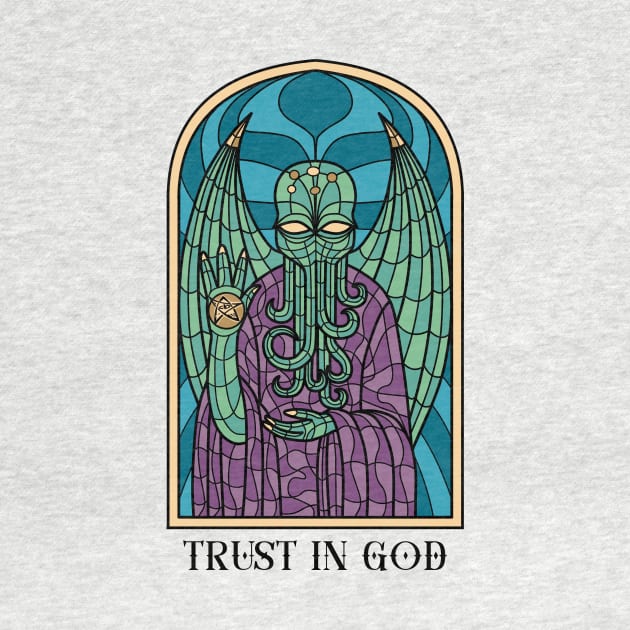 In Cthulhu We Trust: Embrace the Abyss by Holymayo Tee